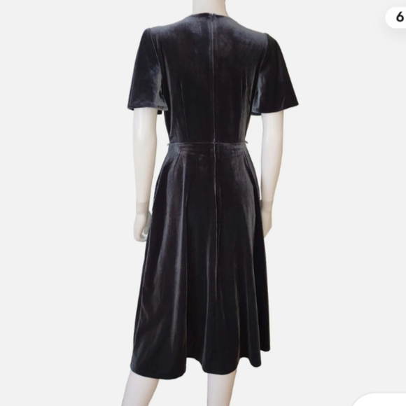 NWT Vince Camuto Velvet Elegant Navy Wrap Dress Size 16 - Picture 6 of 8